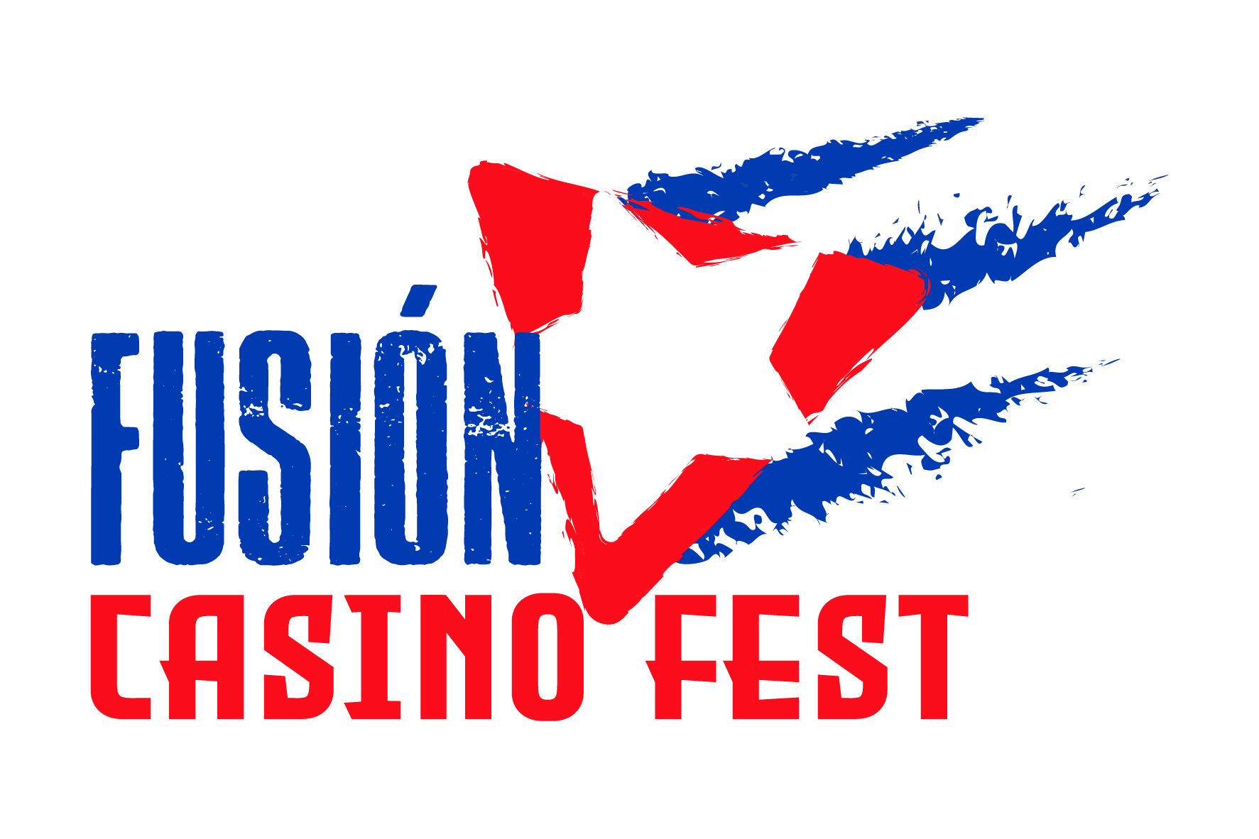 Fusion Casino Fest Logo azul rojo